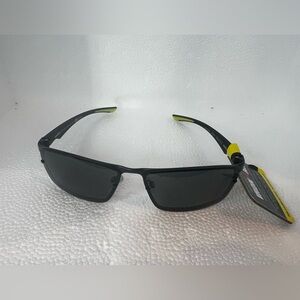Foster Grant Black Sunglasses with Yellow Accents